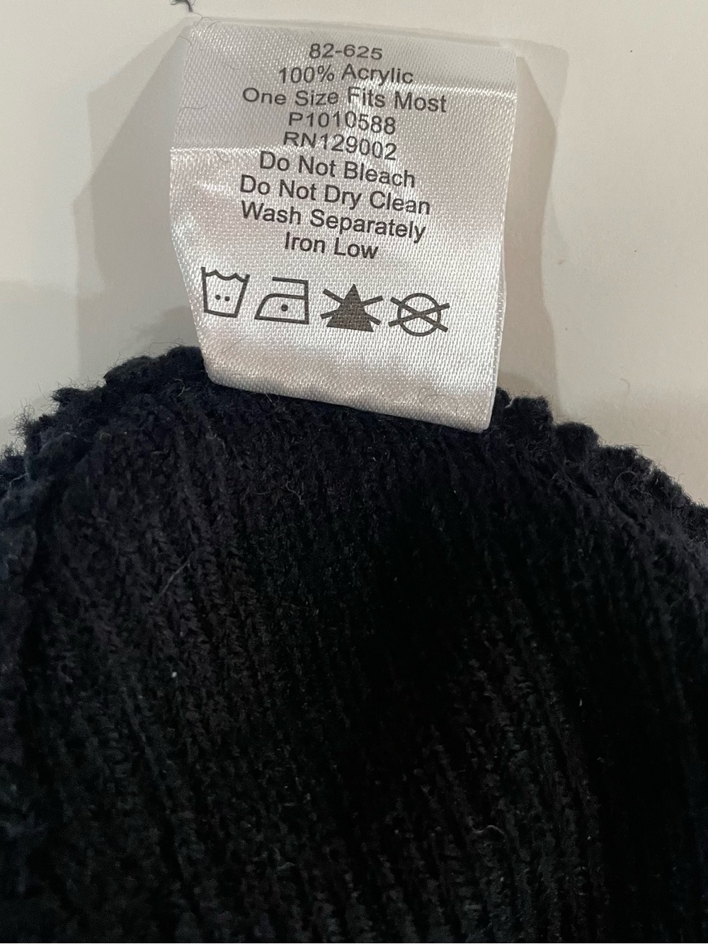 OTTO Black Beanie with Rhinestone Skull One  Size - Picture 5 of 5